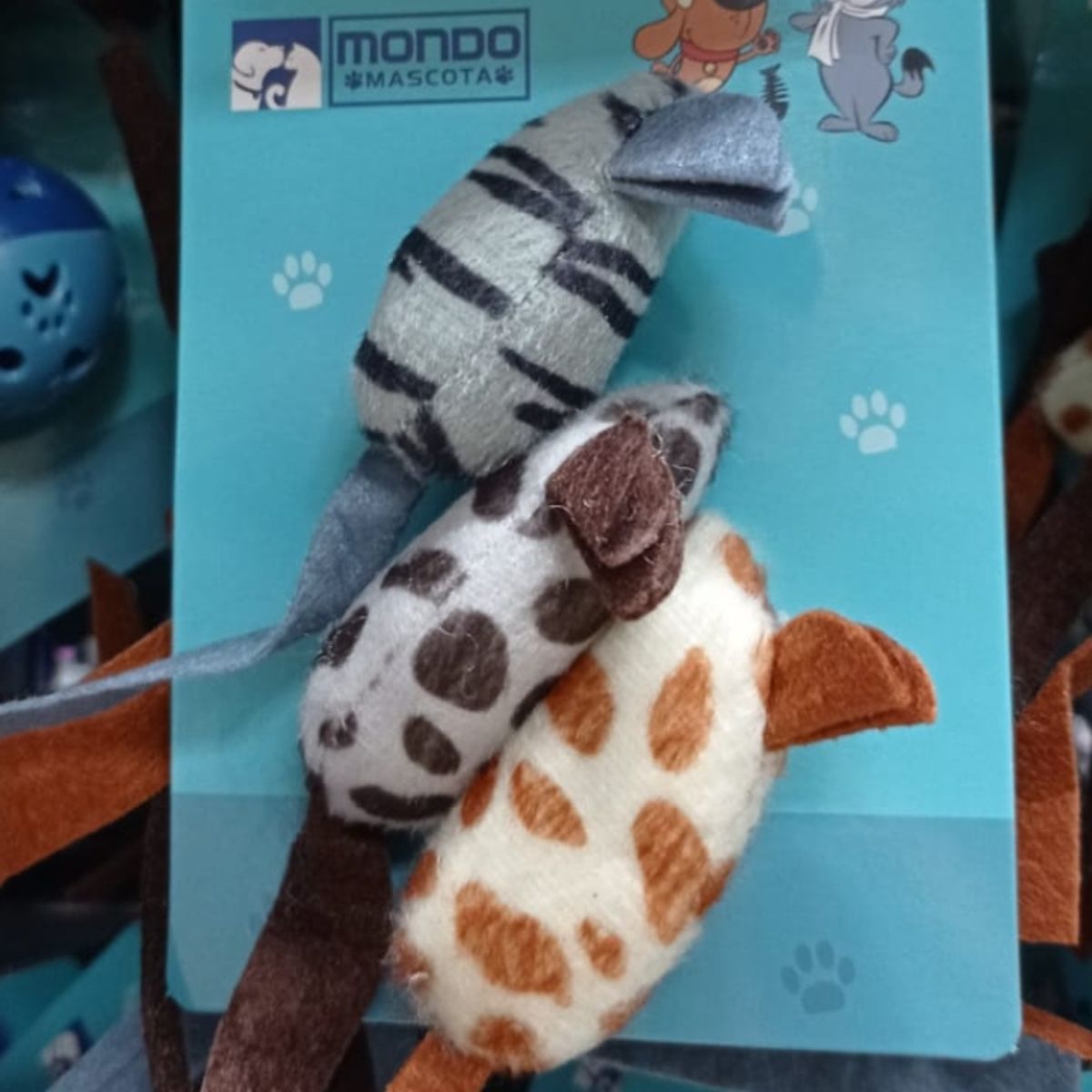 GENERICO - Set 3 Mini Ratones Juguete Para Gatos