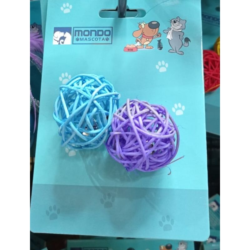 GENERICO - Pelota De Mimbre Para Gatos Mascotas 2 Unidades