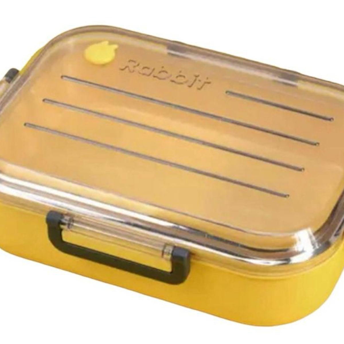 GENERICO - Fiambrera Lonchera Térmica Plástico 2 Compartimiento Topper Amarillo