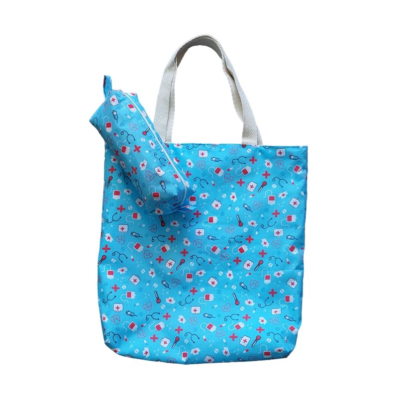 AZENTTO - Bolso de tela forrado y con estuche