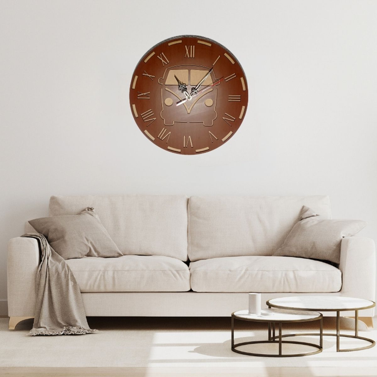 GENERICO - Reloj - Combi Volkswagen - Madera