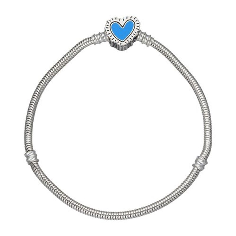 GENERICO - PULSERA DE PLATA FINA CHARM CORAZON