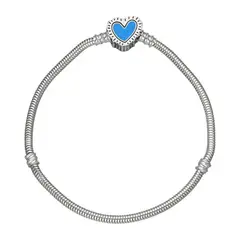 GENERICO - PULSERA DE PLATA FINA CHARM CORAZON