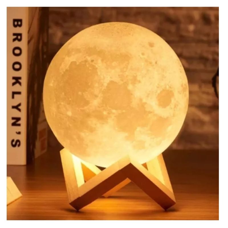 GENERICO - Lamparas De Velador Lamparas De Velador Dormitorios Luna 3d