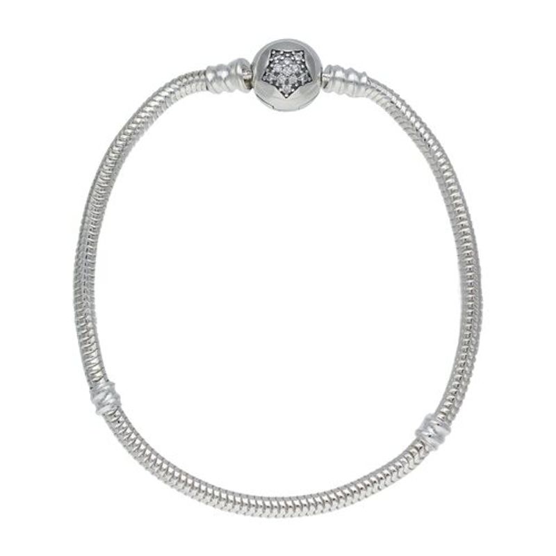 GENERICO - PULSERA DE PLATA FINA ESTRELLA CIRCON