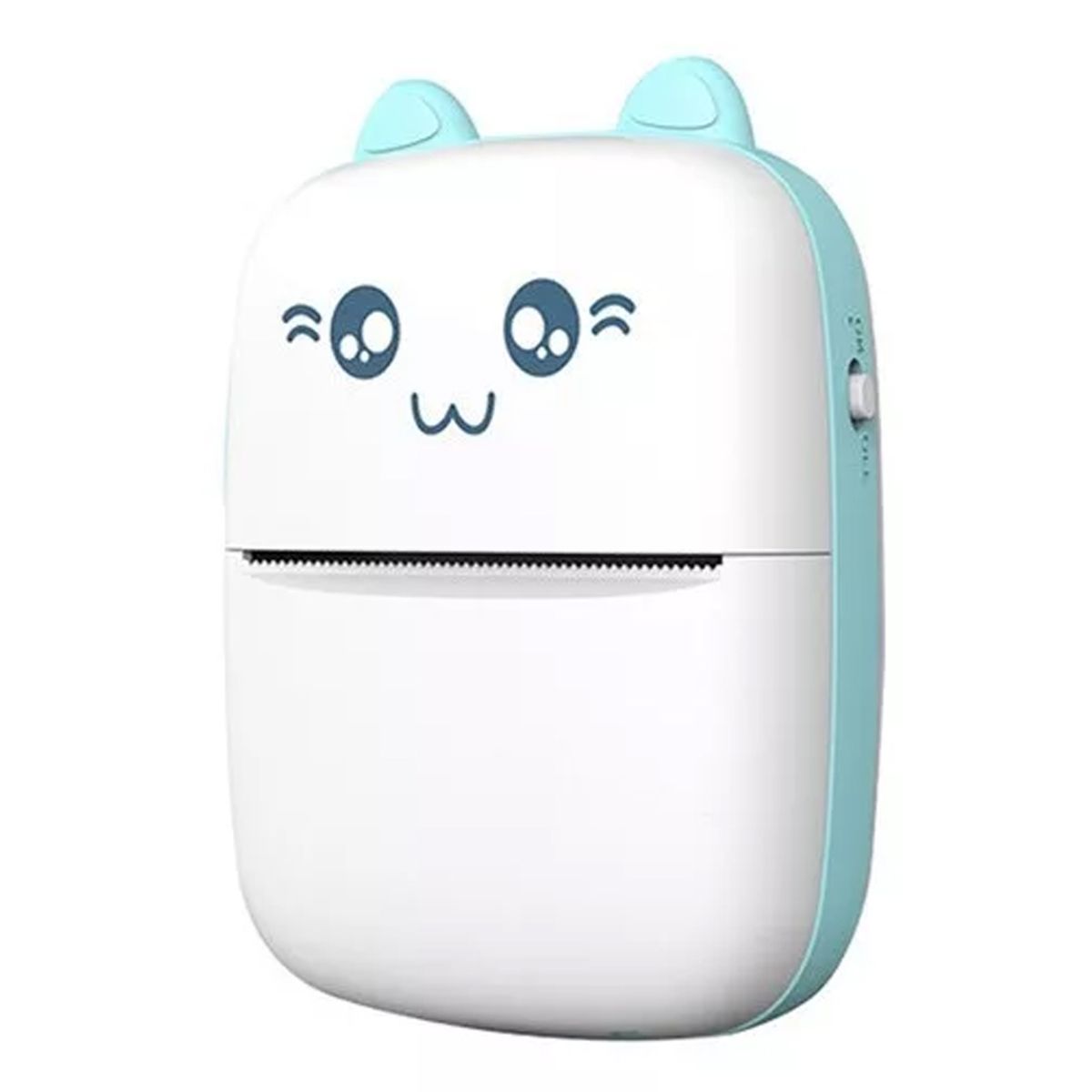 GENERICO - Mini Impresora Térmica Inalámbrica Con 6 Rollos De Papel Celeste