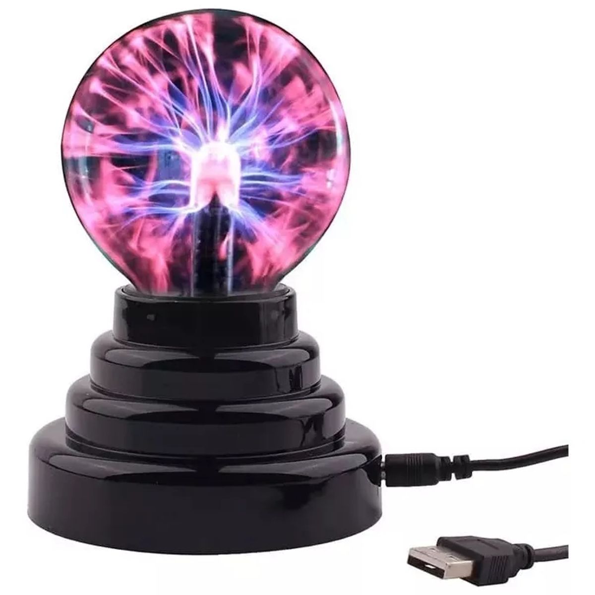 GENERICO - Mini Lampara Plasma Energía Táctil Bola Rayos Escritorio Usb