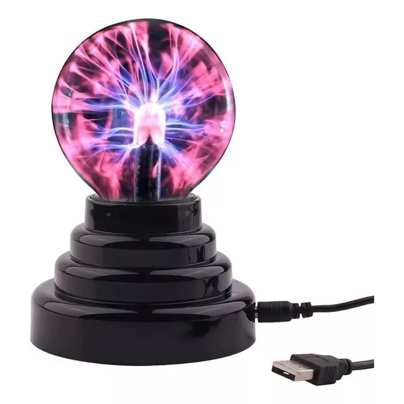 GENERICO - Mini Lampara Plasma Energía Táctil Bola Rayos Escritorio Usb