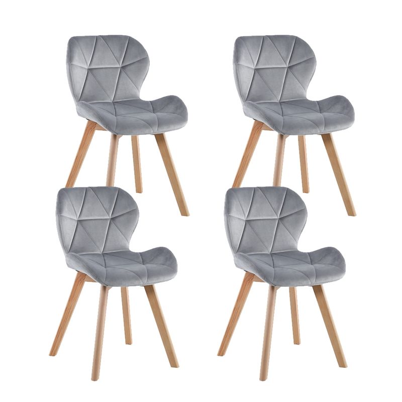 CORI CORI - Pack 4 Sillas Mariposa Velvet GRIS
