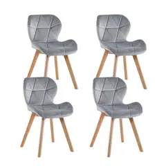 CORI CORI - Pack 4 Sillas Mariposa Velvet GRIS