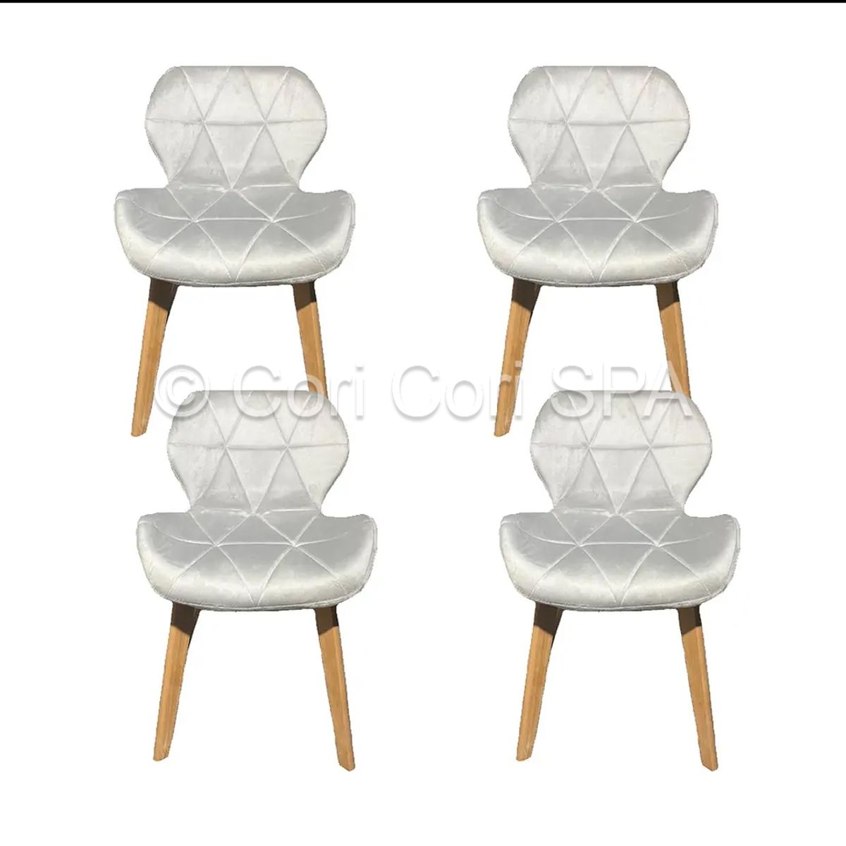 CORI CORI - Pack 4 Sillas Mariposa Velvet GRIS