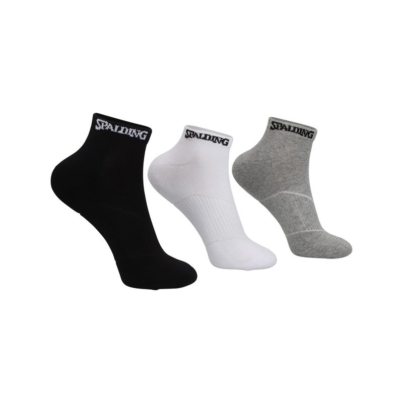 SPALDING - TRIPACK CALCETINES CORTO 35-39 SPALDING BL-NE-GR