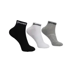 SPALDING - TRIPACK CALCETINES CORTO 35-39 BL-NE-GR