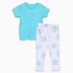 COYOTE KIDS - Pijama turquesa ramas algodón