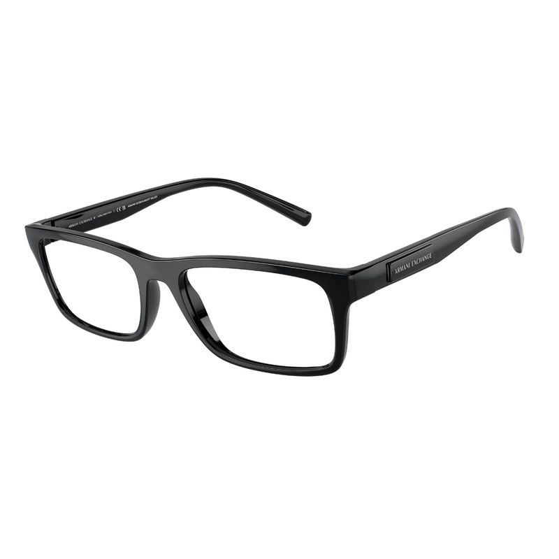 ARMANI EXCHANGE - Lentes Ópticos Negro Brillante Armani Exchange