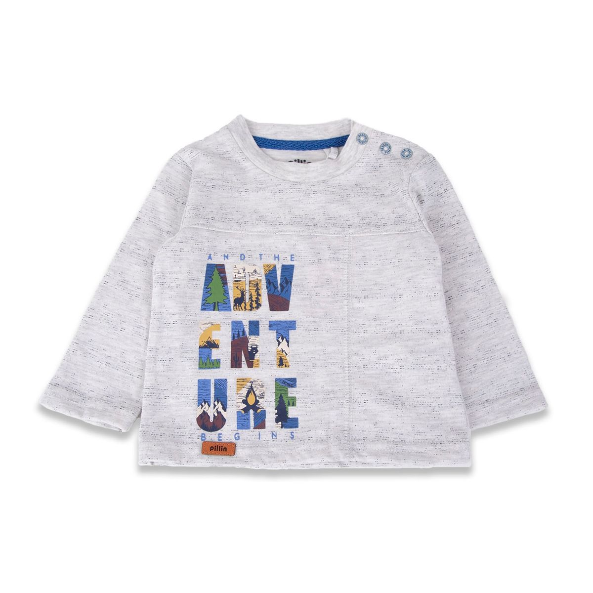 PILLIN - Polera Bebé Niño Gris claro Pillin PILLIN