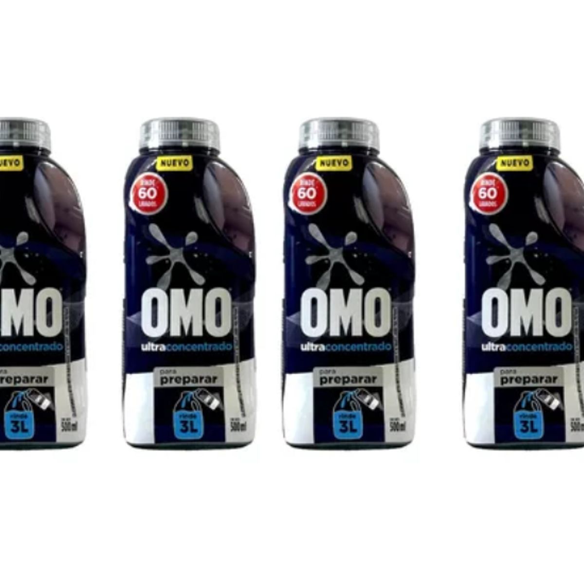 OMO - Detergente Para Diluir Omo Concentrado Rinde 3lts Pack X4