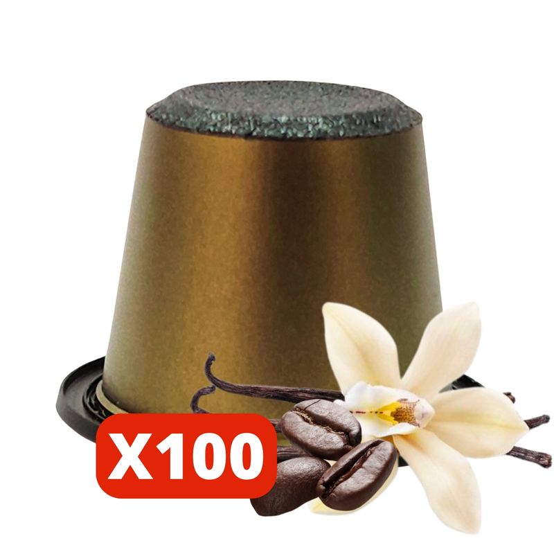 CAFE CARIBE - Café Vainilla Delicia - 100 Cápsulas Nespresso Compatibles