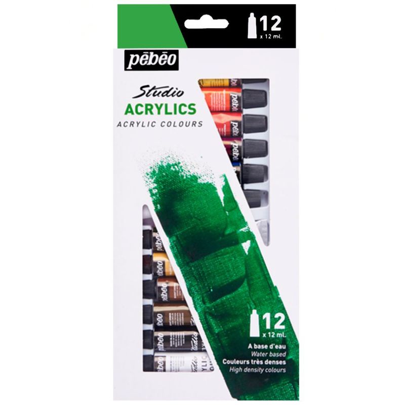 PEBEO - Acrílico Pebeo Studio Pack 12 Colores 12ml