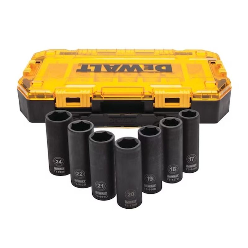 DEWALT - Juego De Dados De Impacto De 1/2 Pulgada Dewalt Dwmt74737
