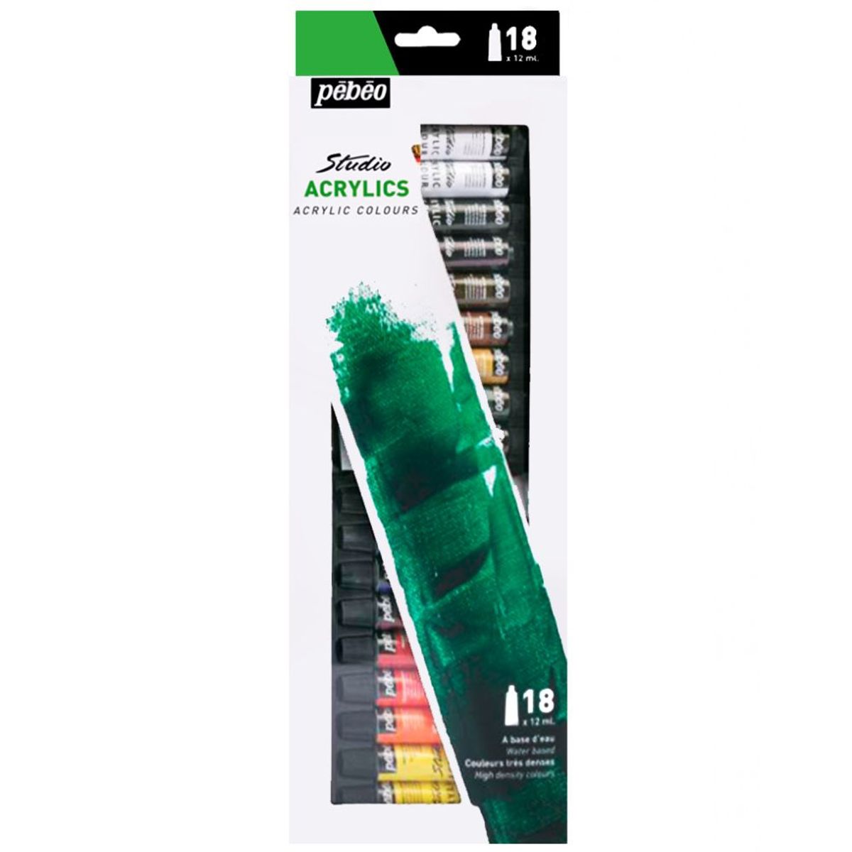 PEBEO - Acrílico Pebeo Studio Pack 18 Colores 12 ml
