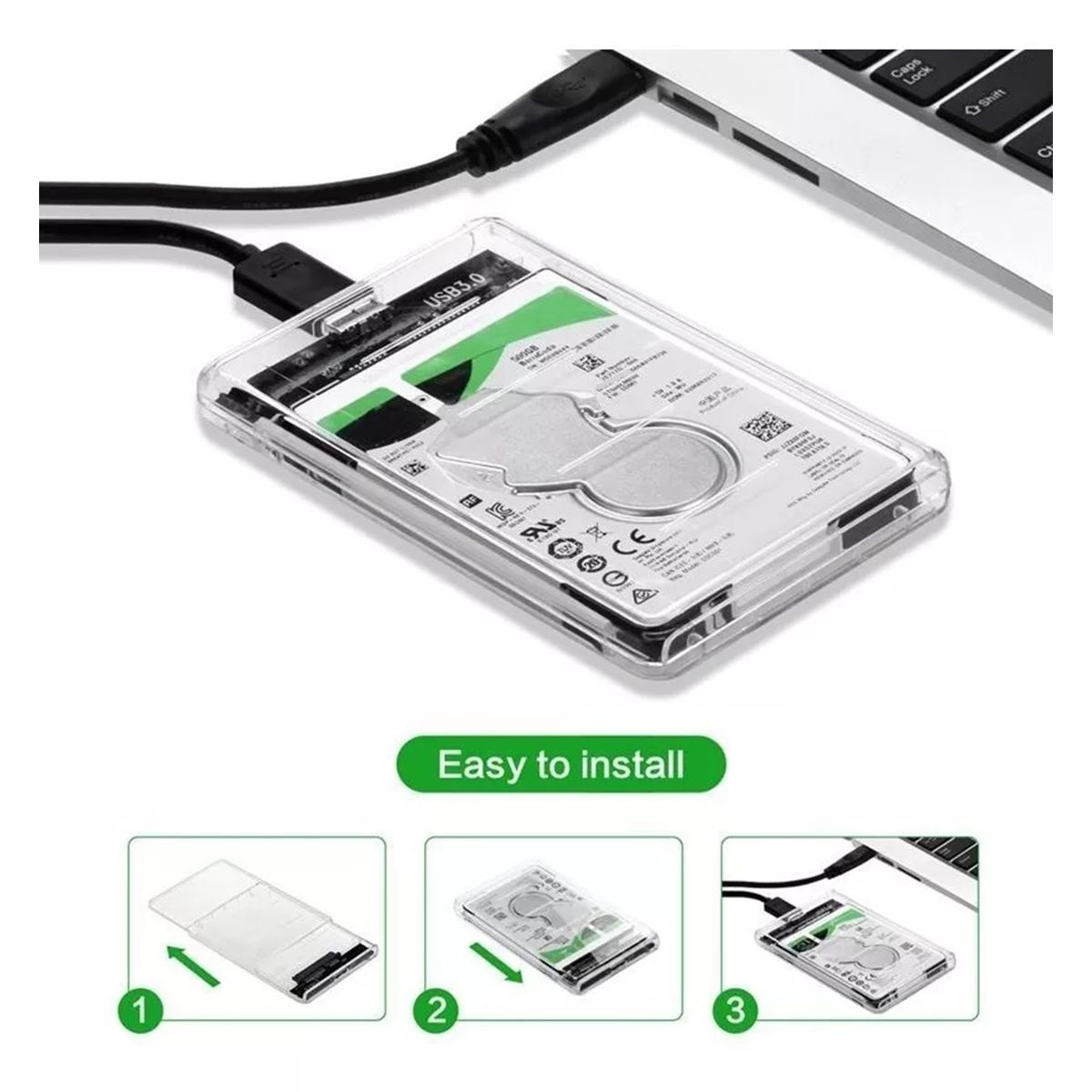 GENERICO - Cofre Case Disco Duro Sata 2.5 Usb 3.0