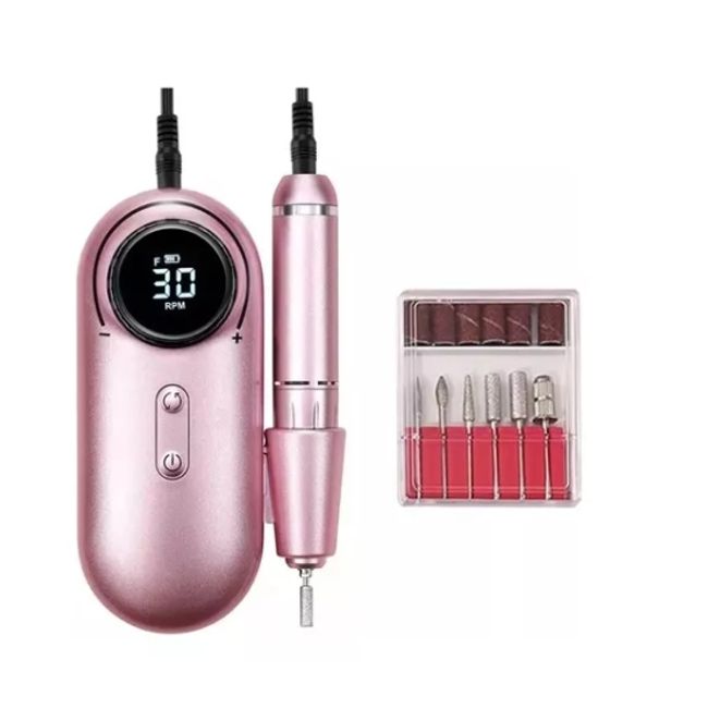 OFERTABKN - Torno De Uñas Inalámbrico Pantalla Lcd 30000 Rpm Manicura CR