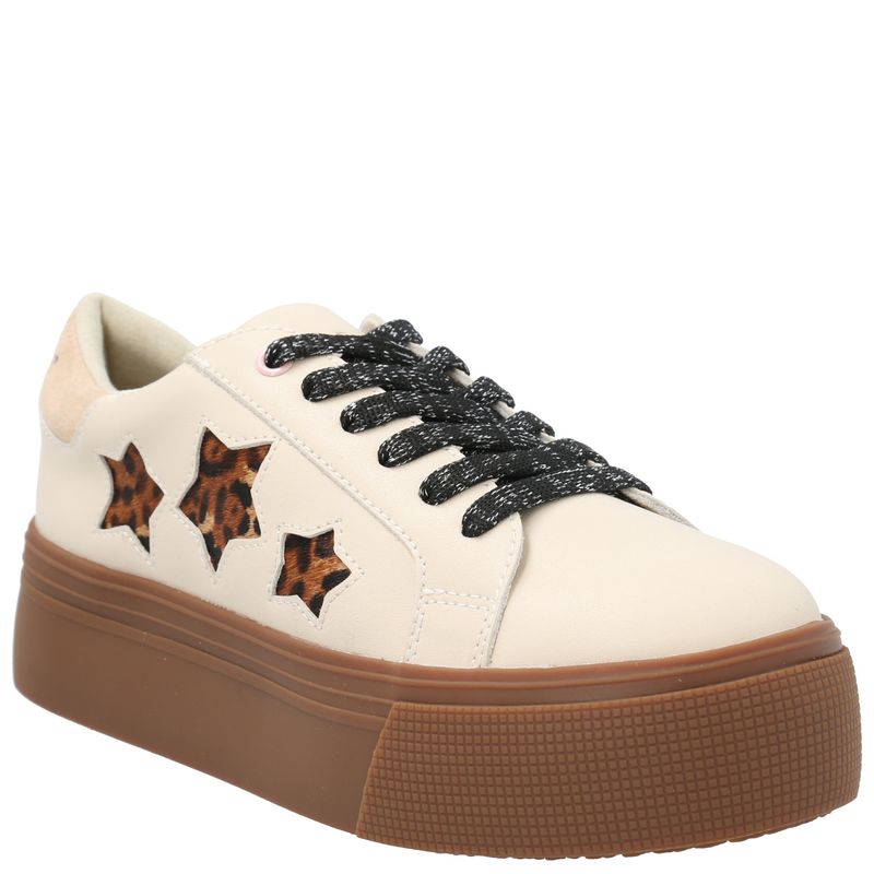 HUSH PUPPIES - Zapatilla Cuero Niña Quens Beige HUSH PUPPIES