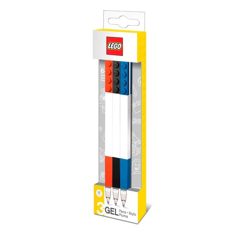 GENERICO - LAPICEROS LEGO ICONIC WRITING INSTR GEL PENS 3PACK
