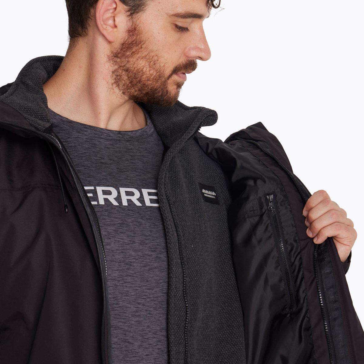 MERRELL - Parka Hombre 3 en 1 Jacket Negro MERRELL