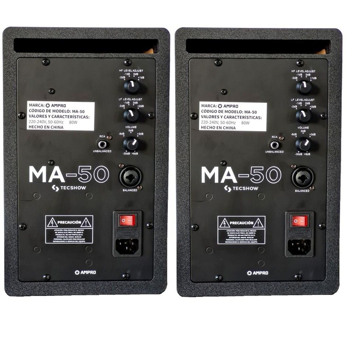 TECSHOW - Monitores Home Studio Profesional 50W TecShow MA 50