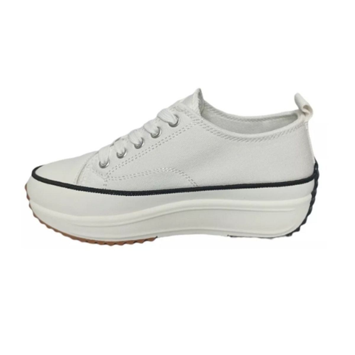 GENERICO - Zapatillas De Lona Con Plataforma Full Moda