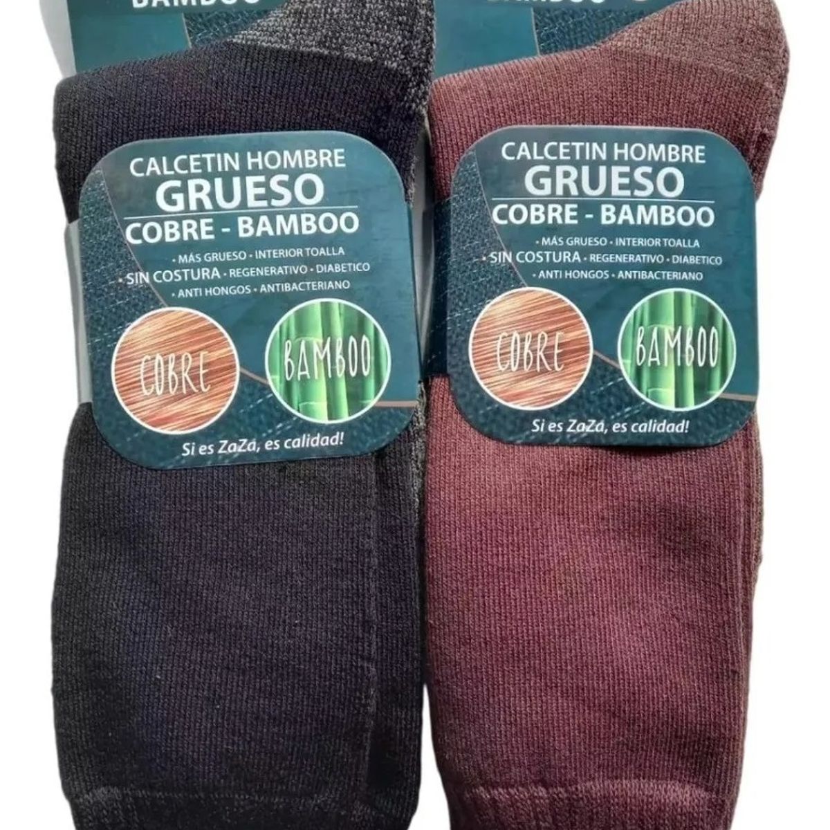 GARSIL - 6 Pares De Calcetines De Vestir Gruesos Bambú + Cobre - Sin Costuras