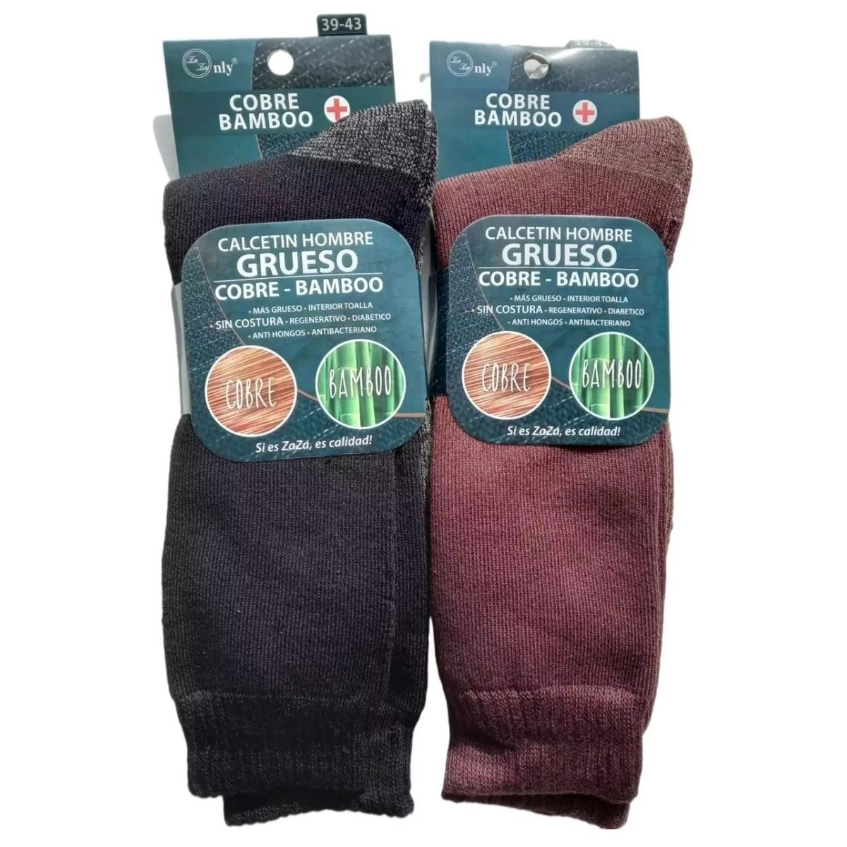 GARSIL - 6 Pares De Calcetines De Vestir Gruesos Bambú + Cobre - Sin Costuras