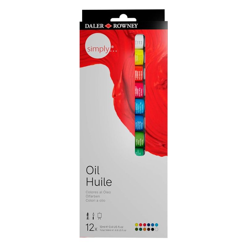 GENERICO - Daler Rowney Set Oleo Simply – Set 12 colores