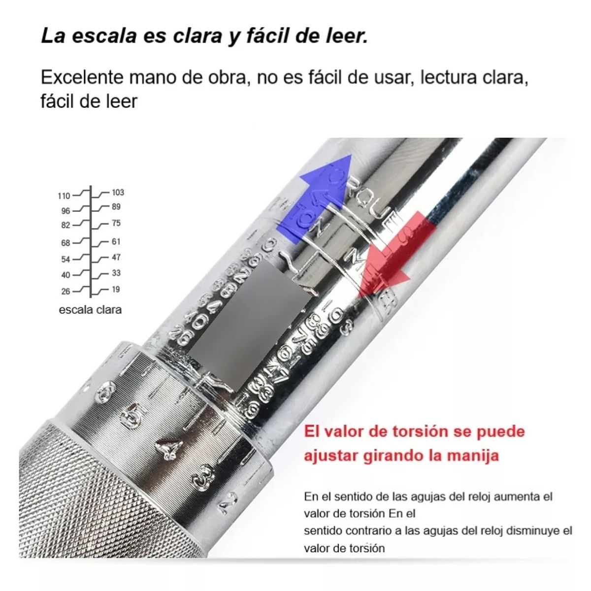 GENERICO - Torquímetro De Trueno Llave De Torque 38 19-110nm