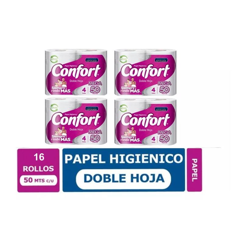 CONFORT - Confort Mega 50mts 5 Paquetes 20 Rollos