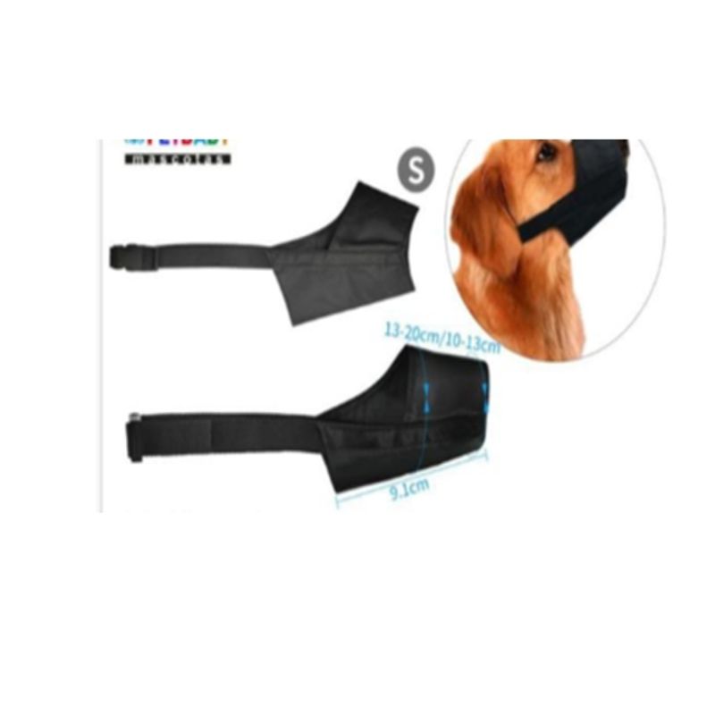 GENERICO - Bozal Para Perros Cuidado Talla S Negro
