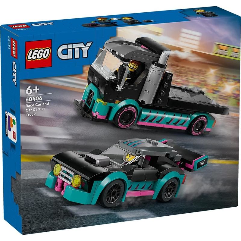 LEGO - Lego City Auto De Carreras Y Camión De Transporte