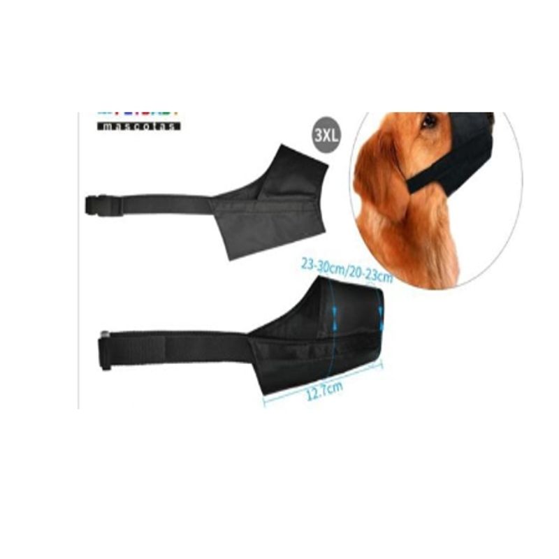 GENERICO - Bozal Para Perros Cuidado Talla 3XL Negro