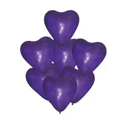 GENERICO - Globo Latex Diseño Corazon Color Morado