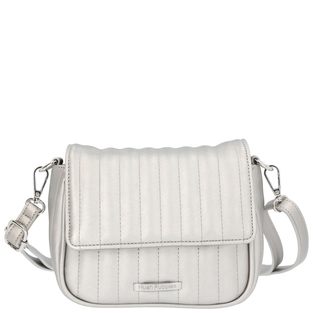 HUSH PUPPIES - Cartera Mujer Kacie Cross Metalizado Gris HUSH PUPPIES