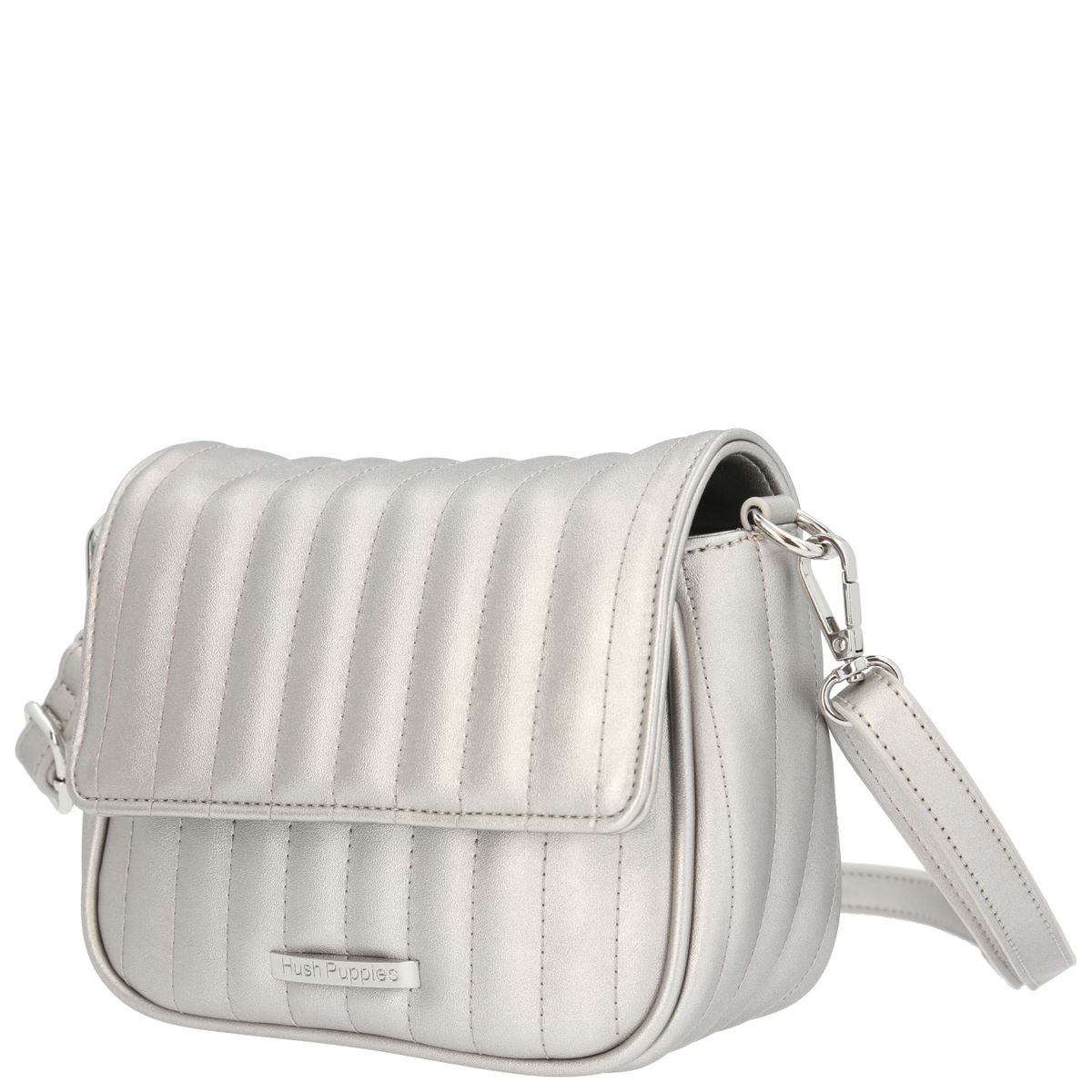 HUSH PUPPIES - Cartera Mujer Kacie Cross Metalizado Gris HUSH PUPPIES