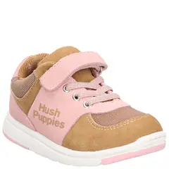 HUSH PUPPIES - Zapatilla Cuero Niña New Artis Café