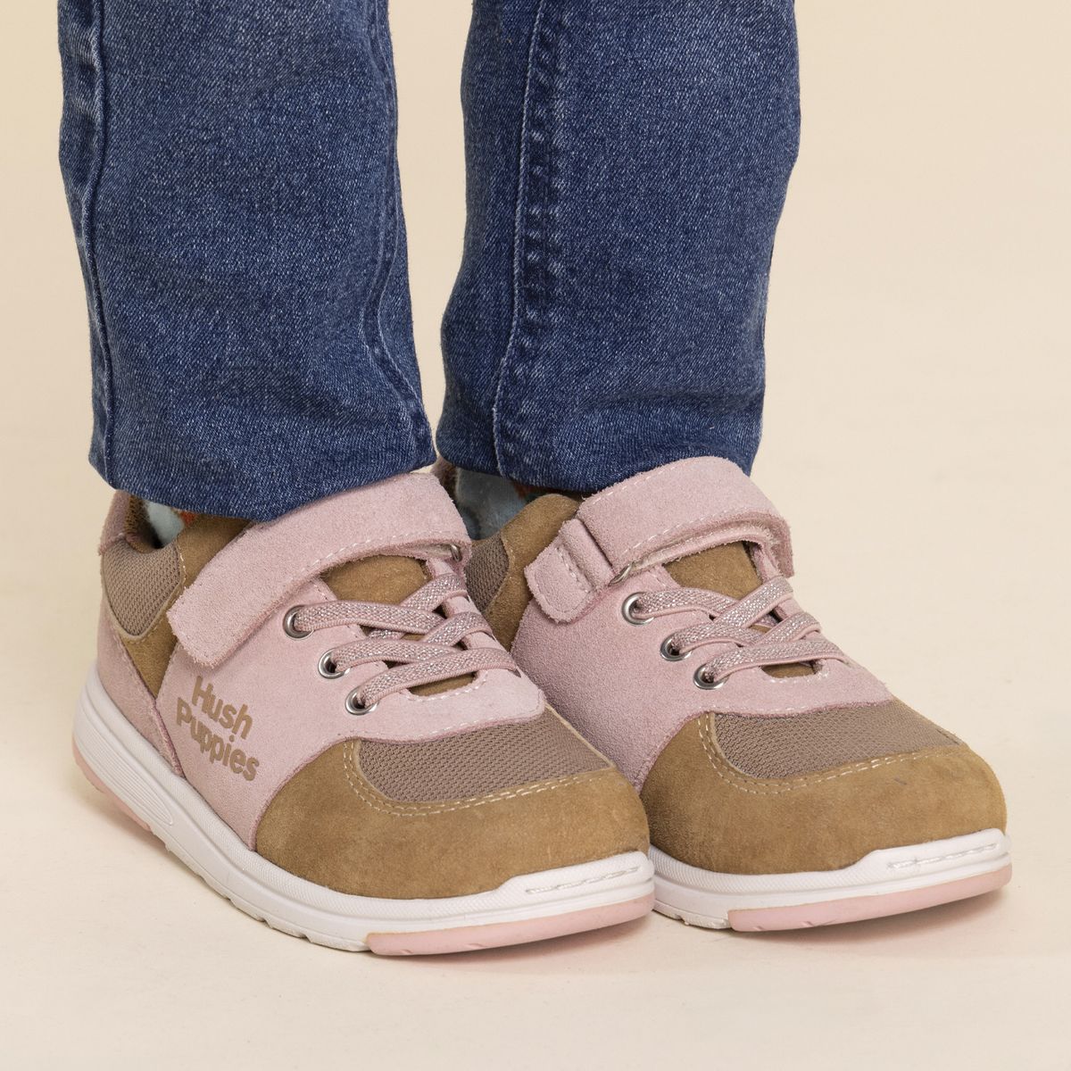 HUSH PUPPIES - Zapatilla Cuero Niña New Artis Café HUSH PUPPIES