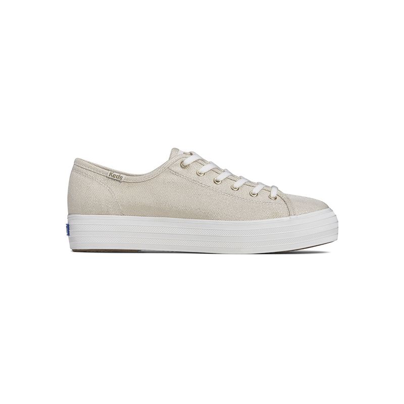 KEDS - Zapatilla Mujer Triple Kick Metallic Dorada KEDS