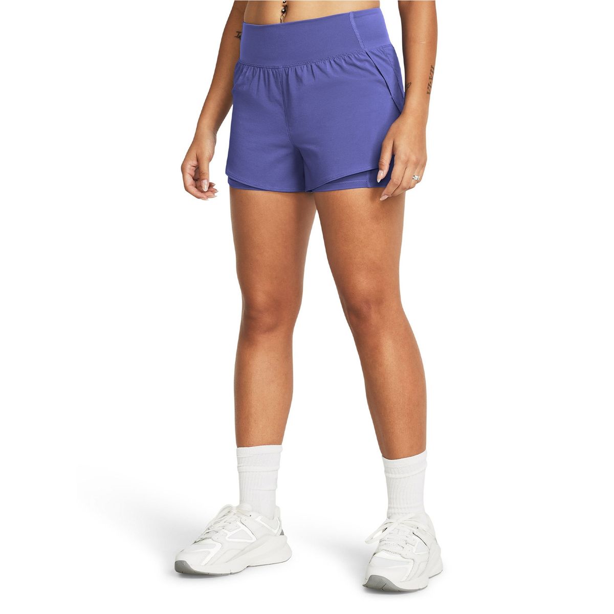UNDER ARMOUR - Shorts UA Flex Woven 2 En 1 Mujer Morado UNDER ARMOUR