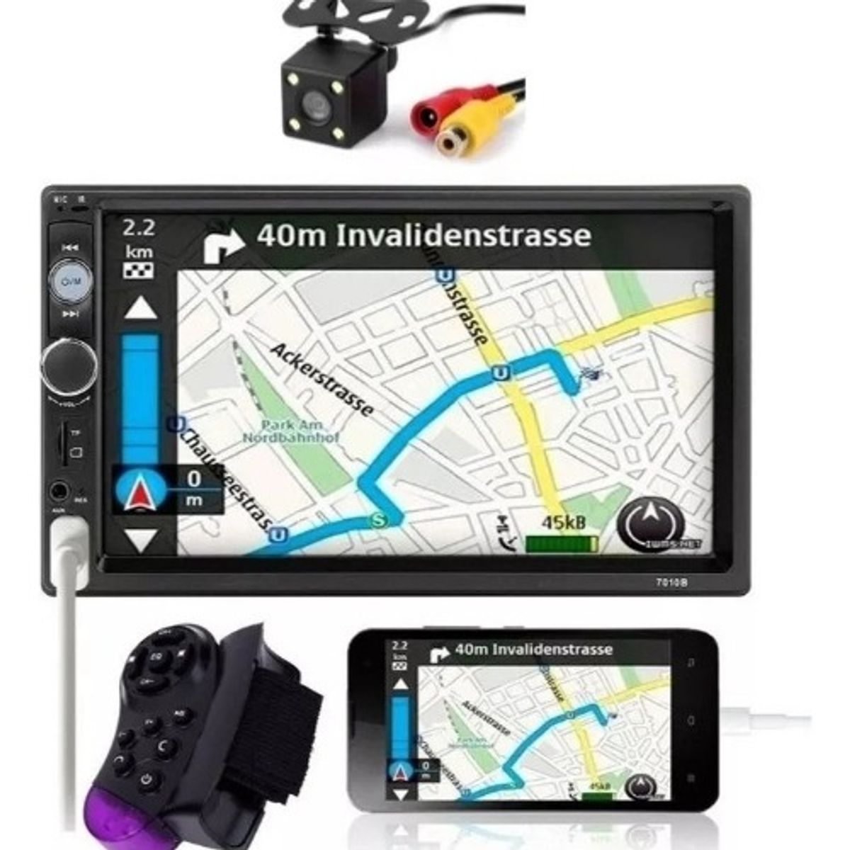 U BUY - Radio Auto 2 Din Mirror Link+camara Retroceso+comando