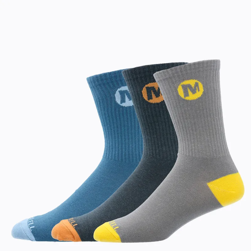 MERRELL - Pack 3 Calcetines Unisex Crew Multicolor MERRELL