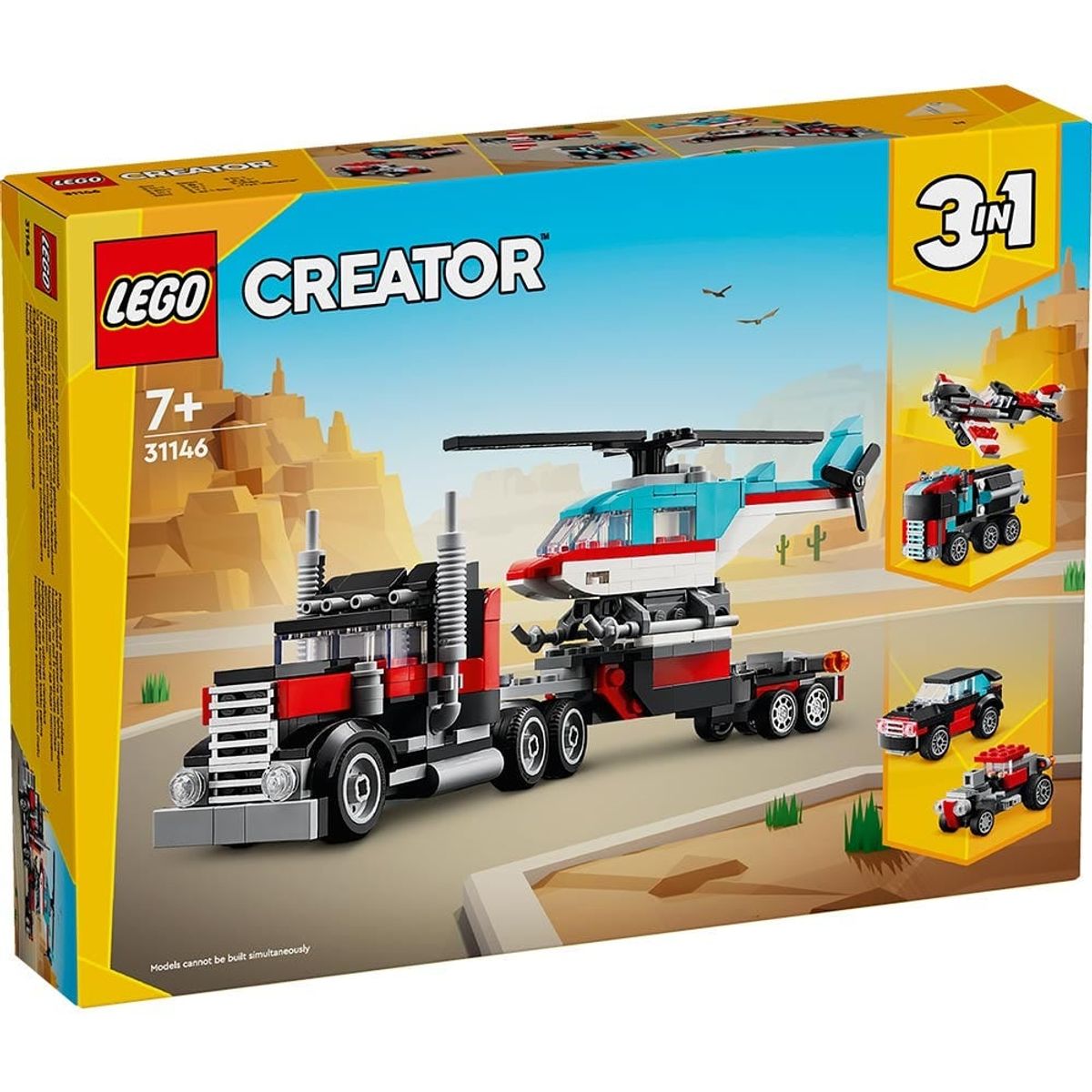 LEGO - Lego Creator Camión Plataforma Con Helicóptero